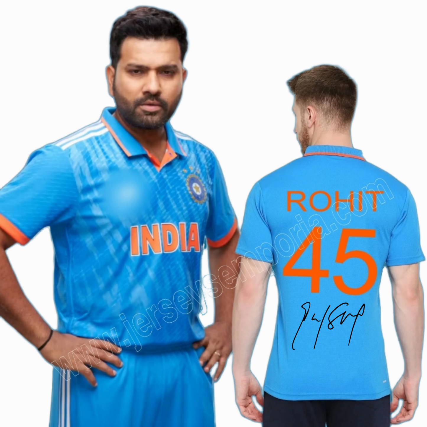 Rohit Sharma Indian cricket signature Edition Jersey 2023 Player-Edition