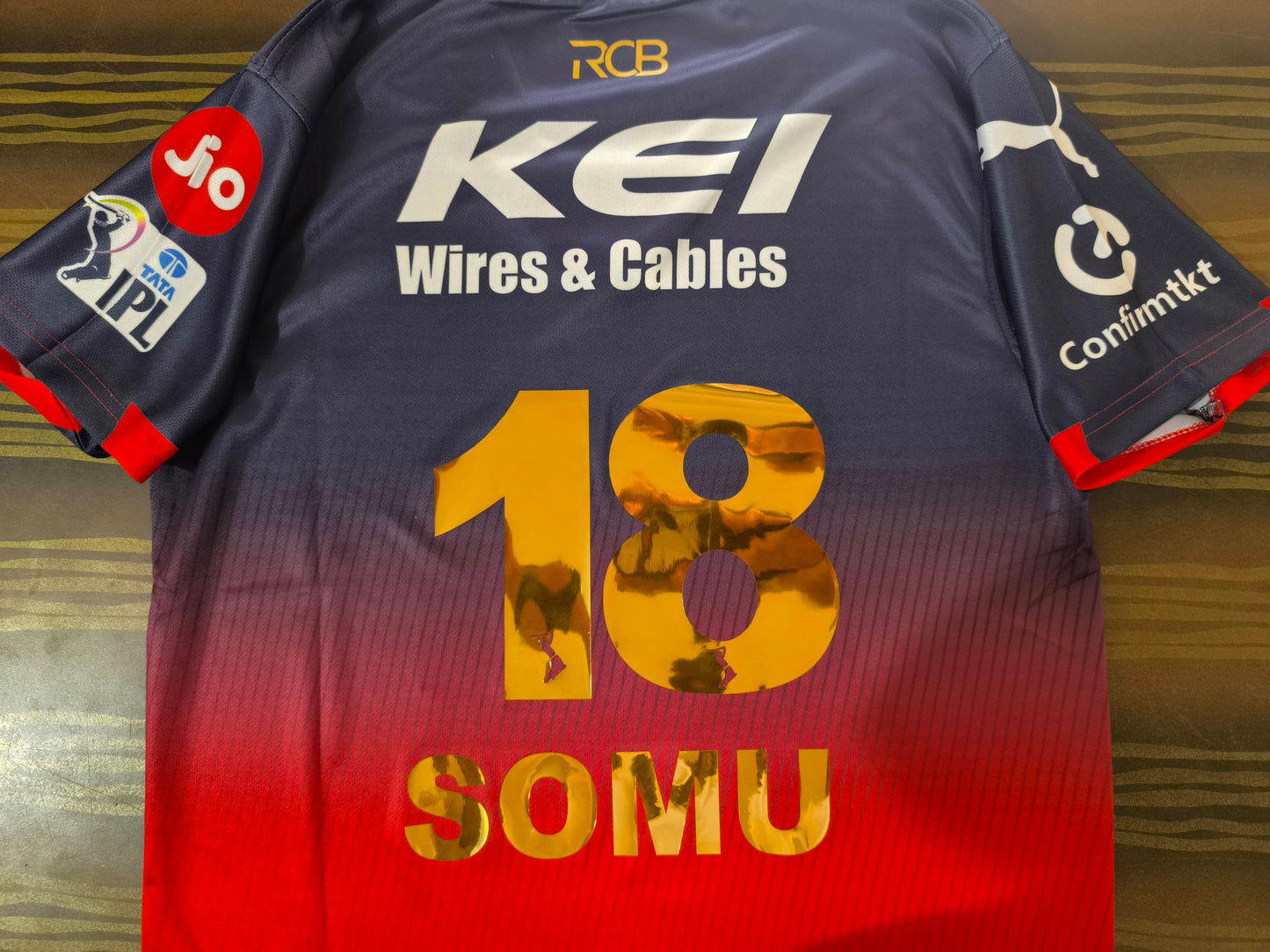 Customised RCB jersey 2025