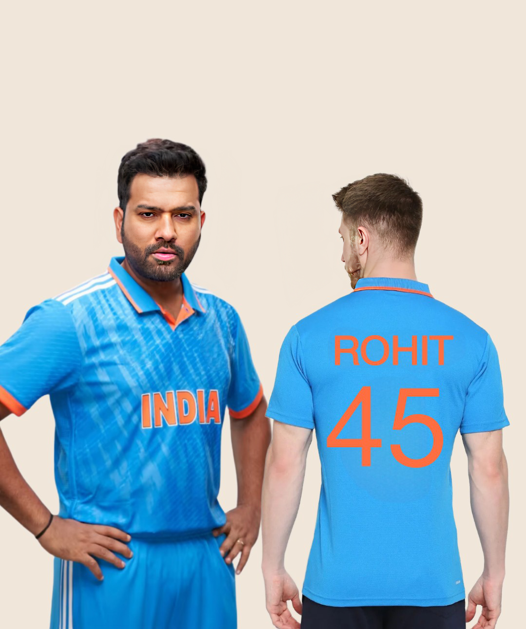 Rohit Sharma Indian World Cup Jerseys 2023-24 Player-Edition