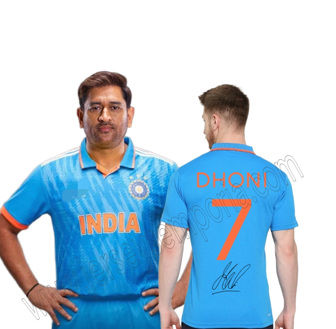 Dhoni Indian world cup signature Edition Jersey 2023 player-edition
