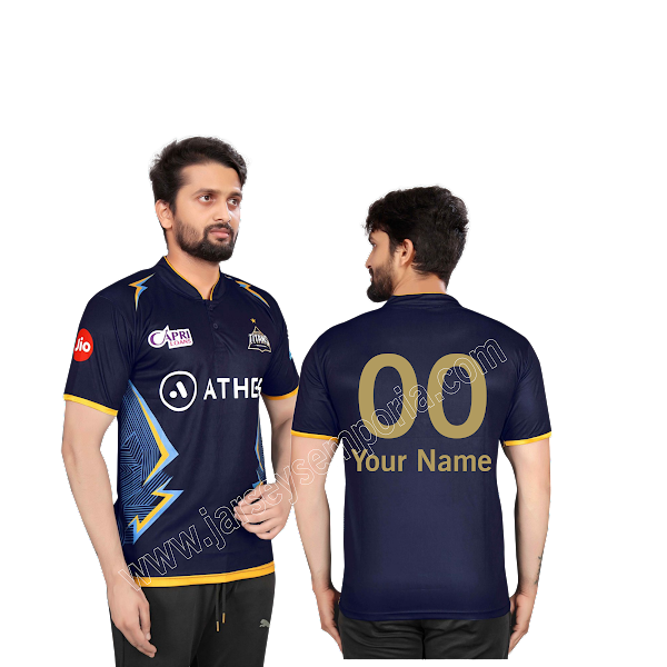 GT Official Mens Navy Blue IPL-2023 Jersey