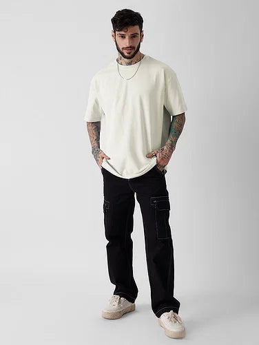 Solids: Eggshell White Oversized T-Shirts