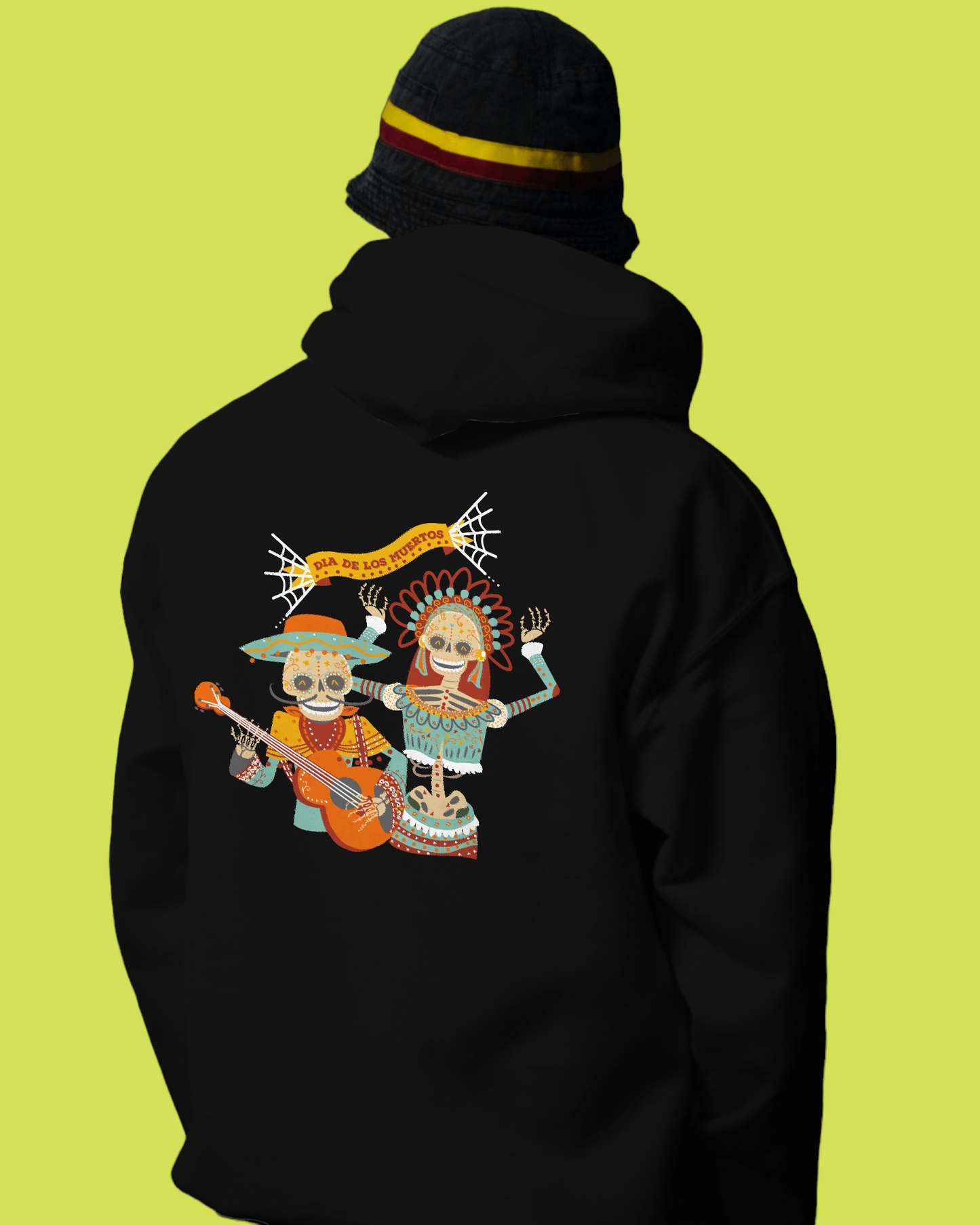 Black Printed Men's Hoodie