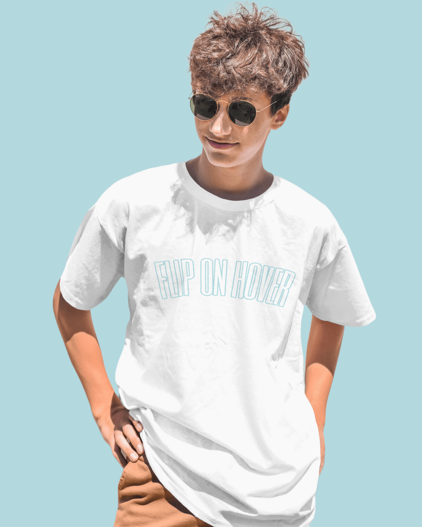 White Oversized Men's Printed T-Shirt