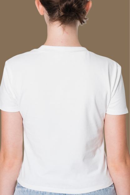 White Printed Women's T-Shirt