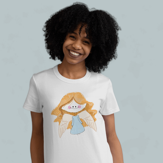 Women's White Printed T-Shirt