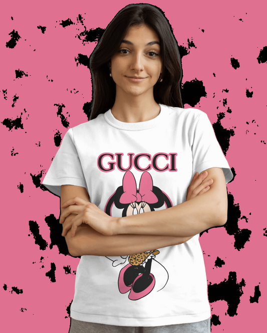 White Gucci  Printed T-Shirt Women's