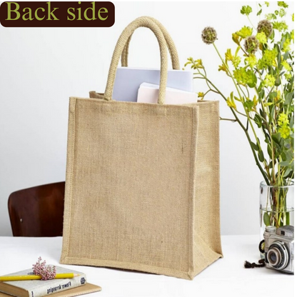 Customized (Your Name)Jute Bag and Canvas Pocket