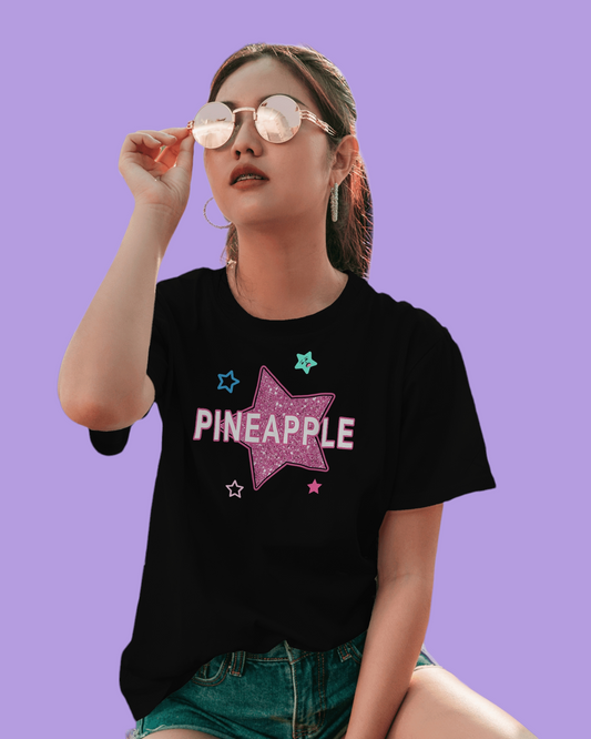 Pineapple Black (Printed)Women's T-Shirt