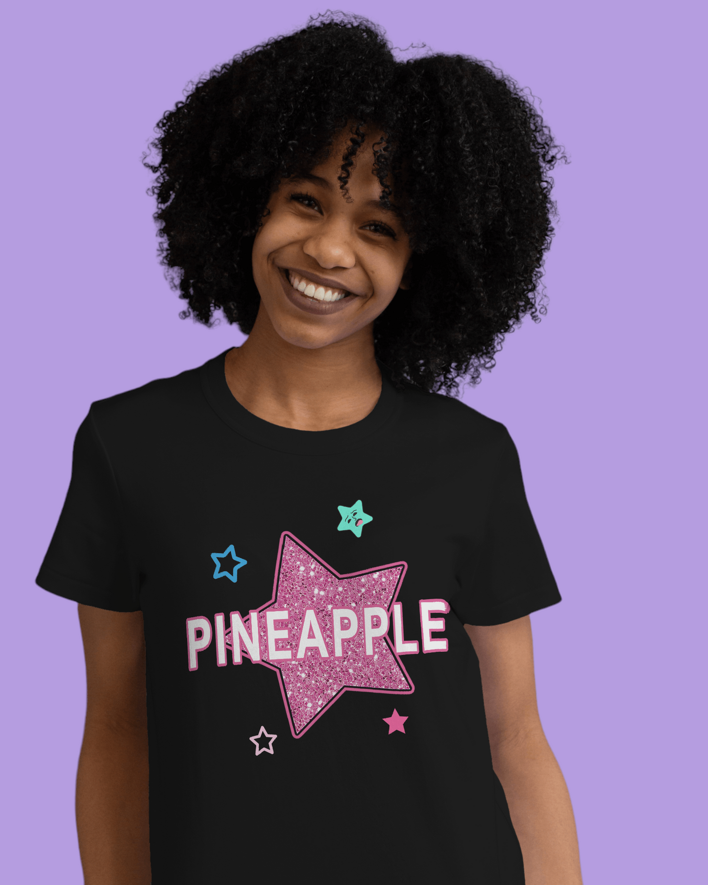Pineapple Black (Printed)Women's T-Shirt