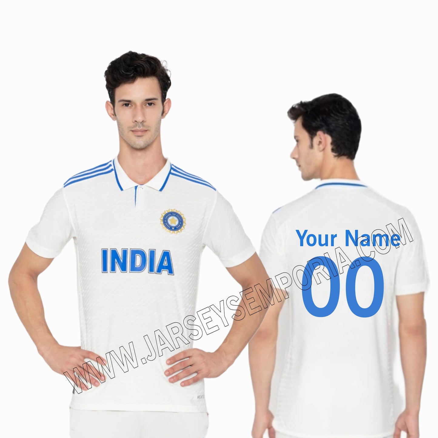 Customized Indian Cricket Team (white) New World Cup Jersey – Fan