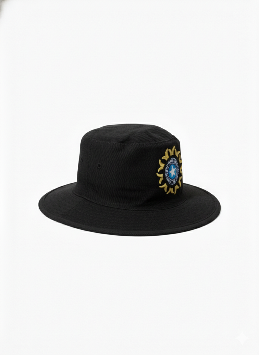 Official Indian Cricket Umpire Sun Hat – Black