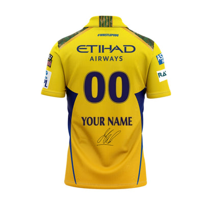 Customized CSK jerseys and Dhoni signature Edition jerseys 2024- Player-Edition