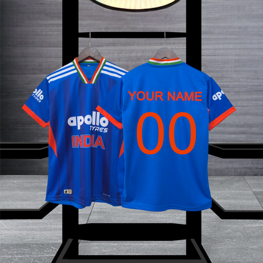 Custom Blue T-20 Style 2026 Fan Jersey