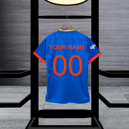 Custom Blue T-20 Style 2026 Fan Jersey