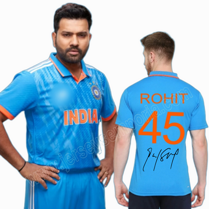 Rohit Sharma Indian cricket signature Edition  Jersey 2023 Player-Edition