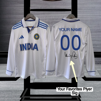 White colour cricket jersey signature edition