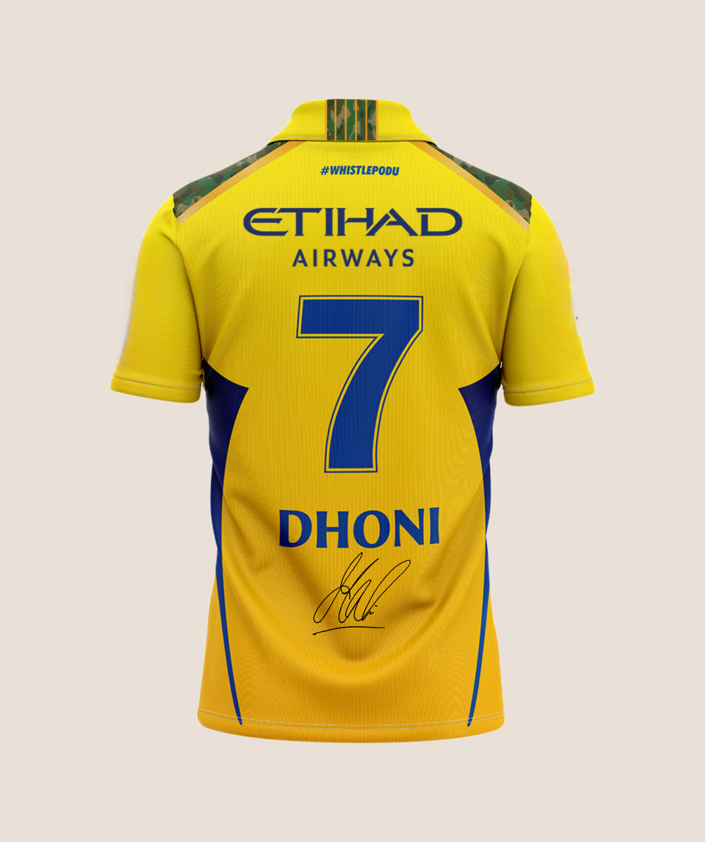 CSK IPL Dhoni Signature Edition Jersey 2024 Player -Edition