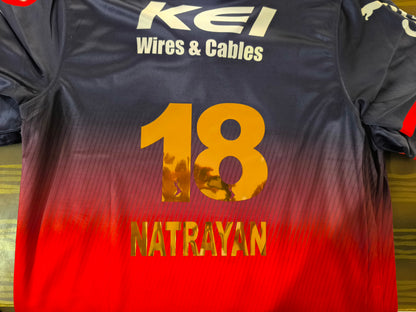 COD Customised RCB  Jersey (CASH ON DELIVERY ADVANCE PAYMENT 200₹ AND 750₹ CASH ON DELIVERY)                    *TOTAL AMOUNT:950₹*