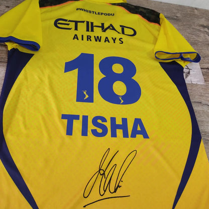 Customized CSK jerseys and Dhoni signature Edition jerseys 2024- Player-Edition