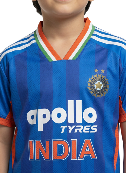 Premium Kids' Team India Cricket Jersey – 2026 Fan Edition